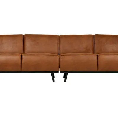 Be Pure - Sofa Statement 4-osobowa ekoskóra (koniak)