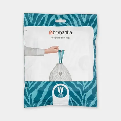 Brabantia - Worki na śmieci rozmiar W (5 l) 40 szt.