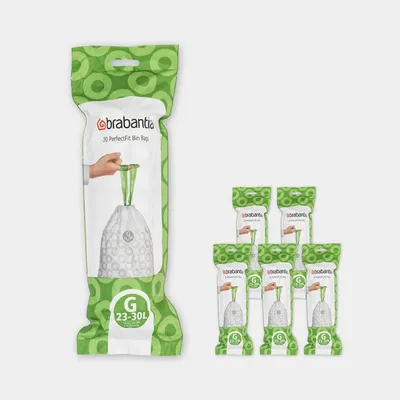 Brabantia - Worki na śmieci rozmiar G 23-30L 6 x 20 szt.