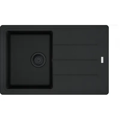 FRANKE - Zlewozmywak wbudowywany Basis BFG 611-78 Czarny mat / Czarny odpływ + wkładka