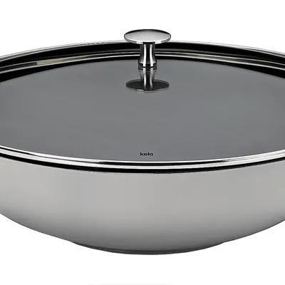 Kela - Wok żeliwny z pokrywką 4 L Calido Szary