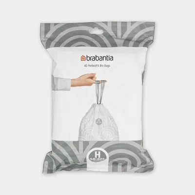Brabantia - Worki na śmieci rozmiar H (50 - 60 l) 40 szt.