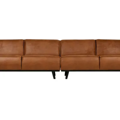 Be Pure - Sofa Statement XL 4-osobowa ekoskóra (koniak)