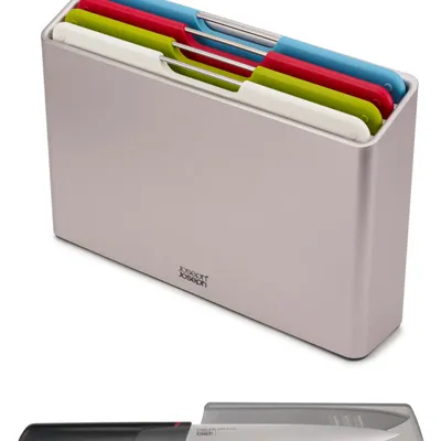 Joseph Joseph - Zestaw 4 desek Folio + nóż Elevate