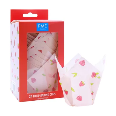 PME Cake - Papilotki tulipanowe do muffinek 24 sztuki Maliny