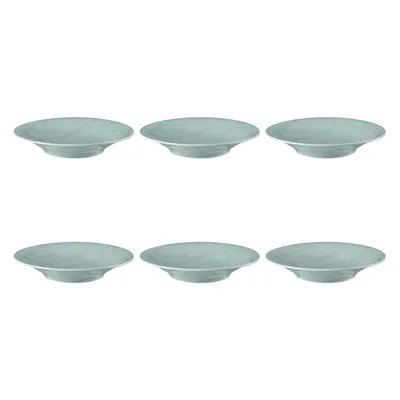 Seltmann Weiden - Zestaw 6 talerzy do zupy 22.5cm Beat Color Glaze błękitny