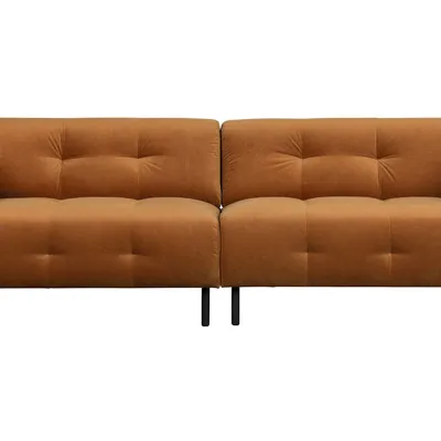 Woood - Sofa Lloyd 4-osobowa (pomarańczowa)