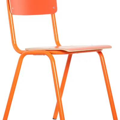 Zuiver - Krzesło BACK TO SCHOOL HPL pomarańczowe