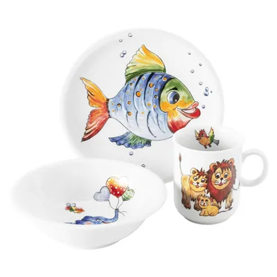 Seltmann Weiden - Zestaw dla dzieci 3 elementy Colorful Wildlife