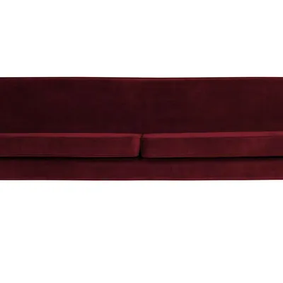 Woood - Sofa Rocco velvet 230 cm (czerwona)