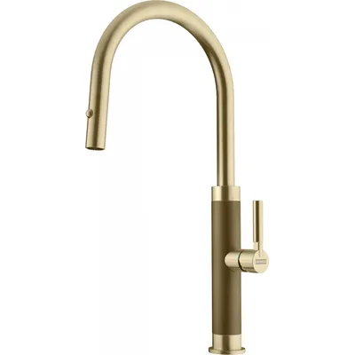FRANKE - Bateria kuchenna Mythos Masterpiece pull-out spray Złota
