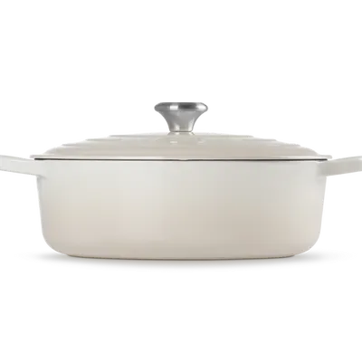 Le Creuset - okrągły garnek Gourmet żeliwo 30 cm meringue