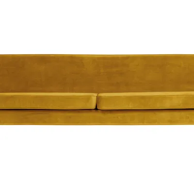 Woood - Sofa Rocco velvet 230 cm (musztardowa)