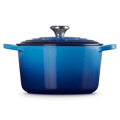 Le Creuset - Głęboka Okrągła Brytfanna Żeliwo 24 cm azure