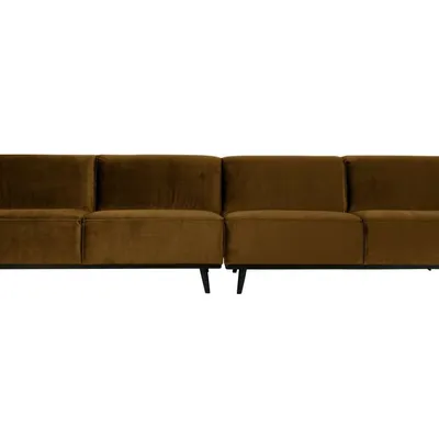 Be Pure - Sofa Statement XL 4-osobowa Velvet (miodowo-żółty)