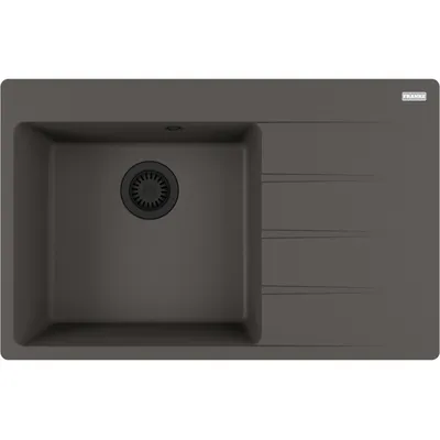 FRANKE - Zlewozmywak prawy Centro CNG 611-78 TL Łupkowy Szary / Czarny odpływ