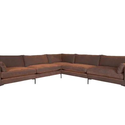 Zuiver - Sofa narożna 7-osobowa Summer terra