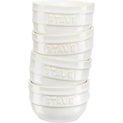Staub - Mini Ramekin XS-MINIS 4 szt - 200 ml Kość słoniowa