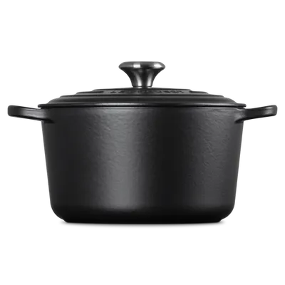 Le Creuset - Głęboka Okrągła Brytfanna Żeliwo 24 cm czarny mat