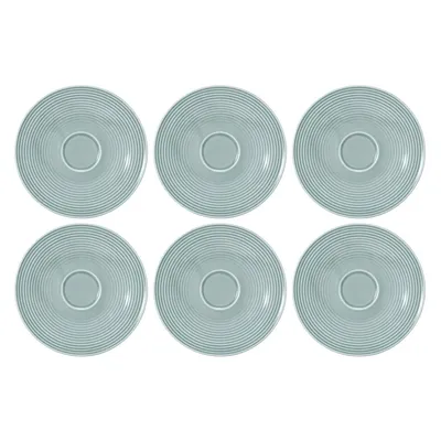 Seltmann Weiden - Zestaw 6 spodków 16.5cm Beat Color Glaze błękitny