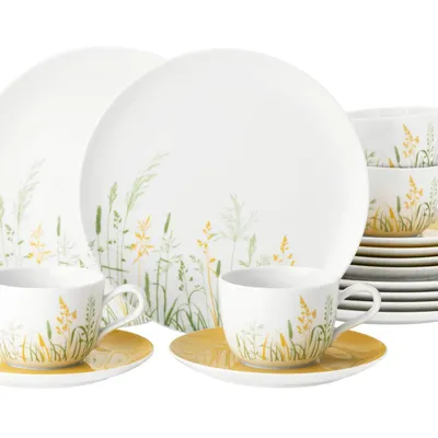 Seltmann Weiden - Komplet kawowy dla 6 osób Meadow Grasses Curry