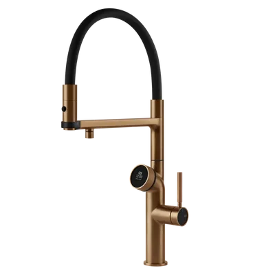 Gessi - Bateria kuchenna półprofesjonalna VITA 60722 z modułem wody zimnej Ciepły Brąz PVD