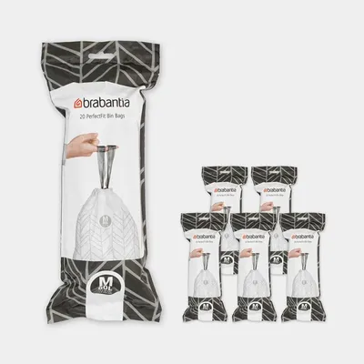 Brabantia - Worki na śmieci do koszy Bo rozmiar M (60 l) 6 x 20 szt.