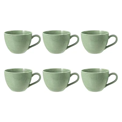 Seltmann Weiden - Zestaw 6 filiżanek do kawy 260ml Beat Color Glaze eukaliptusowy