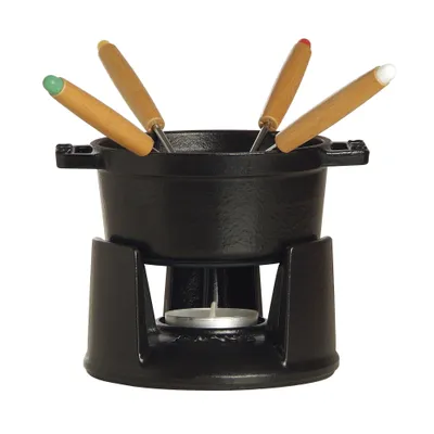 Staub - Mini zestaw do fondue 10 cm czarny