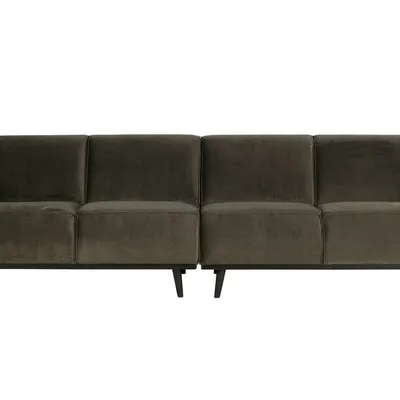 Be Pure - Sofa Statement 4-osobowa Velvet (ciepły zielony)