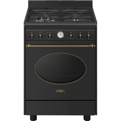Smeg - Kuchnia wolnostojąca z płytą gazową Coloniale CO60GMAN2 Antracytowa