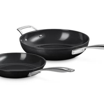 Le Creuset - Zestaw Patelni Głębokiej i Płytkiej z Powłoką Ceramiczną