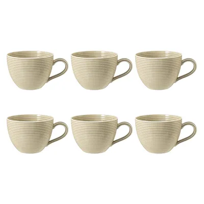 Seltmann Weiden - Zestaw 6 filiżanek do kawy 350ml Beat Color Glaze beżowy