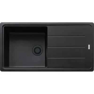 FRANKE - Zlewozmywak wbudowywany Basis BFG 611-97 Onyx Czarny odpływ + wkładka