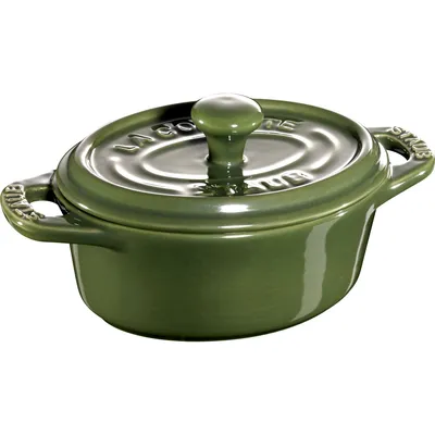 Staub - Mini garnek ceramiczny owalny La Cocotte 200 ml zielony