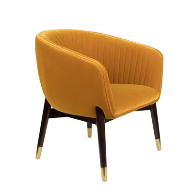 Dutchbone - Fotel lounge DOLLY (musztardowy)