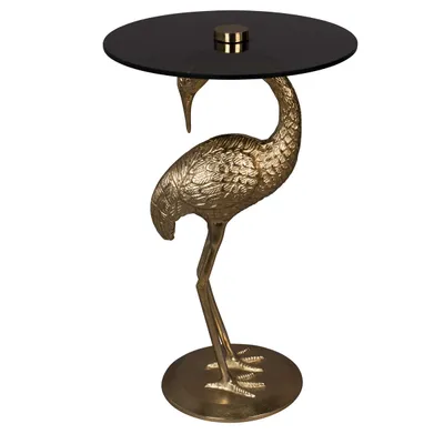 Dutchbone - Side table crane gold