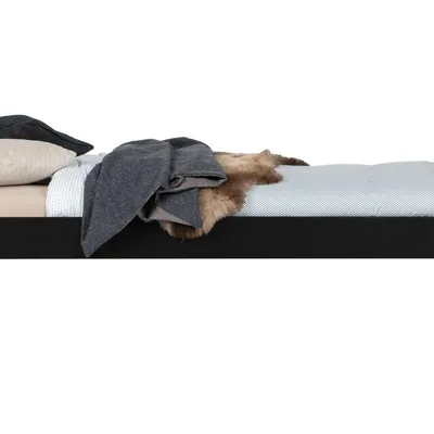 Woood - Łóżko Mees 90 cm x 200 cm (czarne)