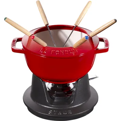 Staub - Zestaw do fondue Staub 18 cm czerwony