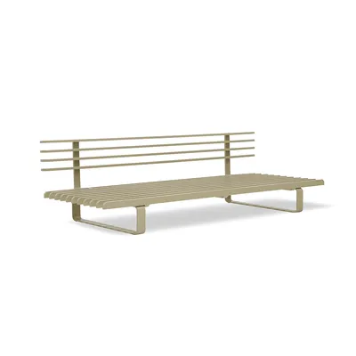 HK Living - aluminiowa sofa zewnętrzna Oliwkowa