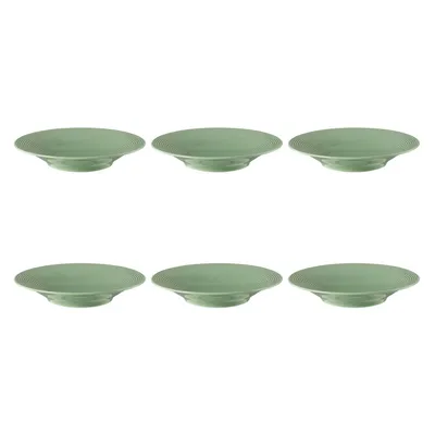 Seltmann Weiden - Zestaw 6 talerzy do zupy 22.5cm Beat Color Glaze eukaliptusowy