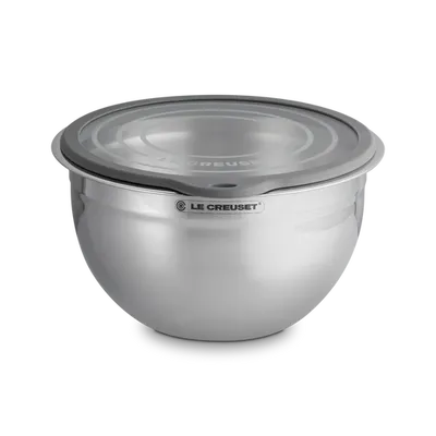 Le Creuset - Miska do mieszania ze stali nierdzewnej ze szklaną pokrywką 27 cm