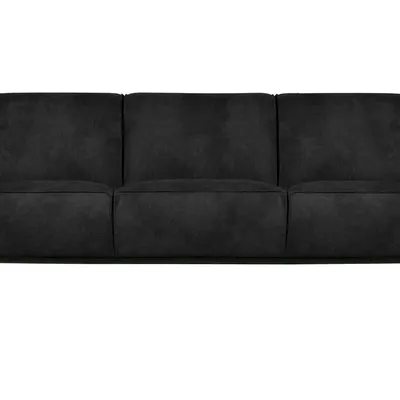 Be Pure - Sofa Statement 3-osobowa zamszowa (czarna)