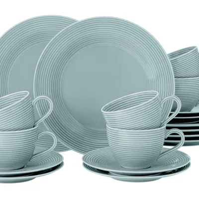 Seltmann Weiden - Komplet kawowy dla 6 osób Beat Color Glaze błękitny