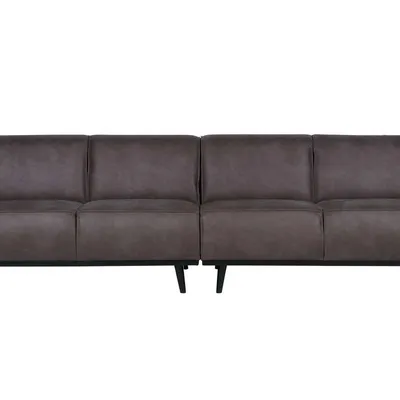 Be Pure - Sofa Statement 4-osobowa ekoskóra (szara)