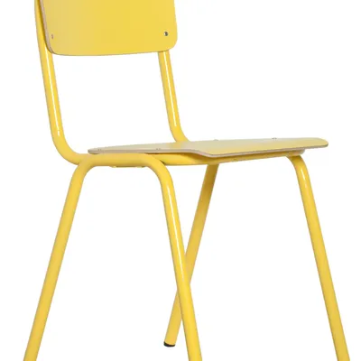 Zuiver - Krzesło BACK TO SCHOOL HPL żółte