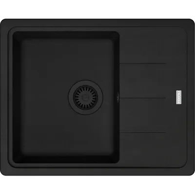 FRANKE - Zlewozmywak wbudowywany Basis BFG 611-62 Czarny mat / Czarny odpływ + wkładka