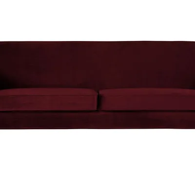 Woood - Sofa Rocco velvet 187 cm (czerwona)