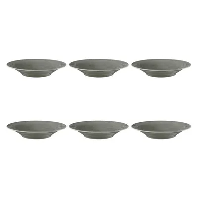 Seltmann Weiden - Zestaw 6 talerzy do zupy 22.5cm Beat Color Glaze szary