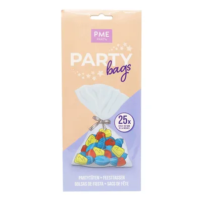 PME Cake - Woreczki cukiernicze foliowe ze srebnymi wstążkami 23x10cm